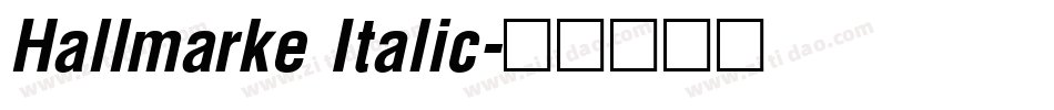 Hallmarke Italic字体转换